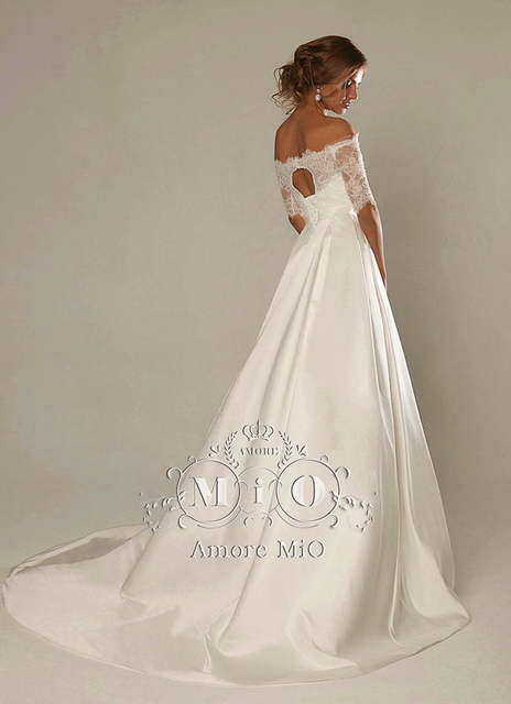 Свадебное платье Глесс. Силуэт А-силуэт. Цвет Айвори / Капучино, Белый / Молочный. Вид 2