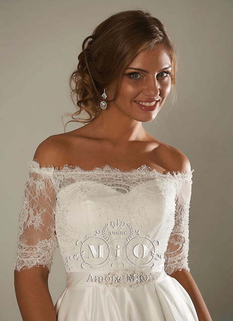 Свадебное платье Глесс. Силуэт А-силуэт. Цвет Айвори / Капучино, Белый / Молочный. Вид 4