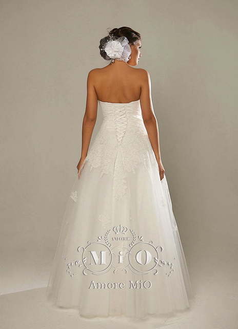 Свадебное платье Франциска. Силуэт А-силуэт. Цвет Белый / Молочный. Вид 2