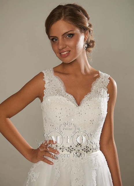 Свадебное платье Лада. Силуэт А-силуэт. Цвет Белый / Молочный. Вид 3