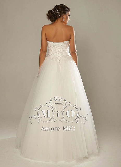 Свадебное платье Вероника. Силуэт А-силуэт. Цвет Айвори / Капучино, Белый / Молочный. Вид 2