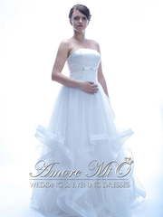 Свадебное платье Тиа. Силуэт А-силуэт. Цвет Белый / Молочный. Вид 1