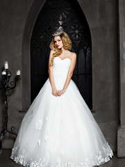 Свадебное платье Юми. Силуэт Пышное, А-силуэт. Цвет Белый / Молочный. Вид 1