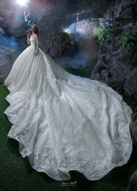 Свадебное платье 746. Силуэт Пышное, А-силуэт. Цвет Белый / Молочный. Вид 3