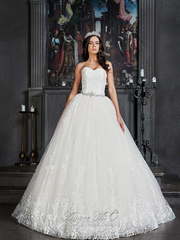 Свадебное платье Кейси 2. Силуэт Пышное, А-силуэт. Цвет Белый / Молочный. Вид 1