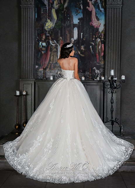 Свадебное платье Кейси 2. Силуэт Пышное, А-силуэт. Цвет Белый / Молочный. Вид 2