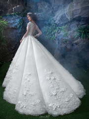 Свадебное платье 2576. Силуэт Пышное, А-силуэт. Цвет Белый / Молочный, Айвори / Капучино. Вид 2