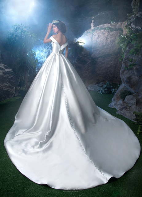 Свадебное платье 5012. Силуэт Пышное, А-силуэт. Цвет Белый / Молочный. Вид 2