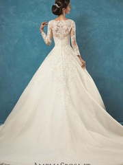 Свадебное платье Alessia. Силуэт А-силуэт. Цвет Айвори / Капучино. Вид 2