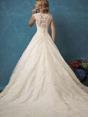 Свадебное платье Melania. Силуэт Пышное, А-силуэт. Цвет Белый / Молочный, Айвори / Капучино. Вид 2