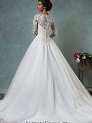 Свадебное платье Leticia. Силуэт Пышное, А-силуэт. Цвет Белый / Молочный. Вид 2