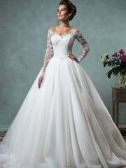 Свадебное платье Nova. Силуэт Пышное, А-силуэт. Цвет Белый / Молочный. Вид 1