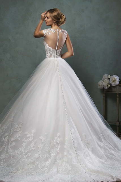 Свадебное платье Valery. Силуэт Пышное, А-силуэт. Цвет Белый / Молочный. Вид 2