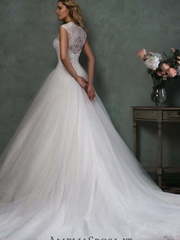 Свадебное платье Monica. Силуэт Пышное, А-силуэт. Цвет Белый / Молочный. Вид 2