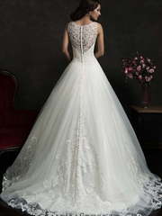 Свадебное платье Elza. Силуэт Пышное, А-силуэт. Цвет Белый / Молочный. Вид 2