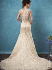 Свадебное платье Adele. Силуэт А-силуэт. Цвет Айвори / Капучино. Вид 2