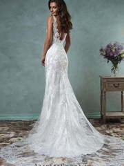 Свадебное платье Adelina. Силуэт А-силуэт, Прямое. Цвет Белый / Молочный. Вид 2