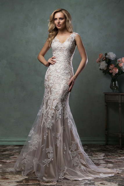 Свадебное платье Pia. Силуэт А-силуэт, Прямое. Цвет Белый / Молочный, Пепельный / Металлик. Вид 4