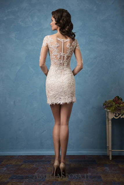 Свадебное платье Cornelia. Силуэт А-силуэт. Цвет Айвори / Капучино, Персик / Оранжевый. Вид 2