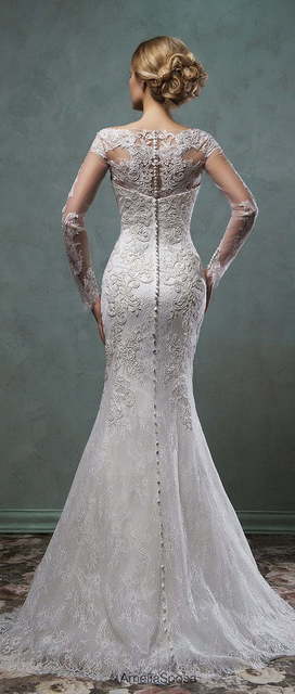 Свадебное платье Camelia. Силуэт Рыбка, А-силуэт. Цвет Белый / Молочный. Вид 2