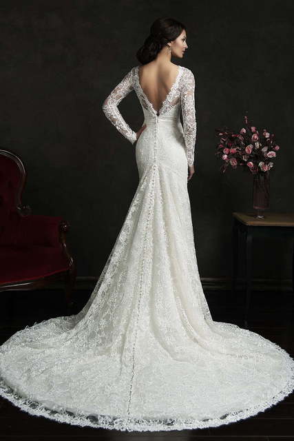 Свадебное платье Novia. Силуэт А-силуэт, Прямое. Цвет Белый / Молочный, Айвори / Капучино. Вид 2