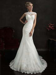 Свадебное платье Valensia. Силуэт А-силуэт, Рыбка. Цвет Белый / Молочный. Вид 1