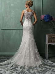 Свадебное платье Gracie. Силуэт А-силуэт, Рыбка. Цвет Белый / Молочный. Вид 2