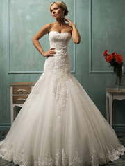 Свадебное платье Arabella. Силуэт А-силуэт. Цвет Белый / Молочный, Айвори / Капучино. Вид 1