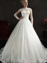 Свадебное платье Nubia. Силуэт Пышное, А-силуэт. Цвет Белый / Молочный, Айвори / Капучино. Вид 1