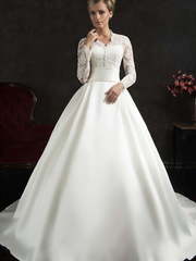 Свадебное платье Elissa. Силуэт А-силуэт. Цвет Белый / Молочный. Вид 1