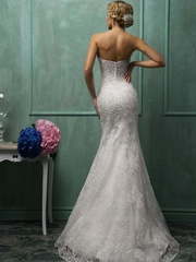 Свадебное платье Alma. Силуэт А-силуэт. Цвет Белый / Молочный. Вид 2