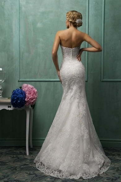 Свадебное платье Alma. Силуэт А-силуэт. Цвет Белый / Молочный. Вид 2