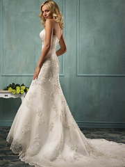 Свадебное платье Loran. Силуэт А-силуэт. Цвет Айвори / Капучино. Вид 2