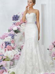 Свадебное платье Gabriella. Силуэт А-силуэт, Рыбка. Цвет Белый / Молочный. Вид 1