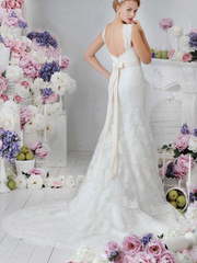 Свадебное платье Glenda. Силуэт А-силуэт. Цвет Белый / Молочный. Вид 2