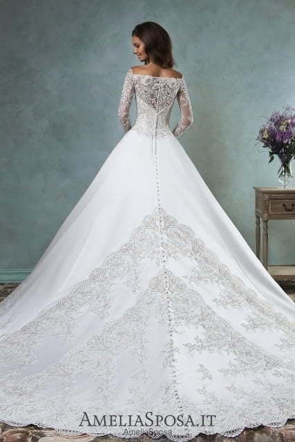 Свадебное платье Canty. Силуэт А-силуэт. Цвет Белый / Молочный. Вид 4