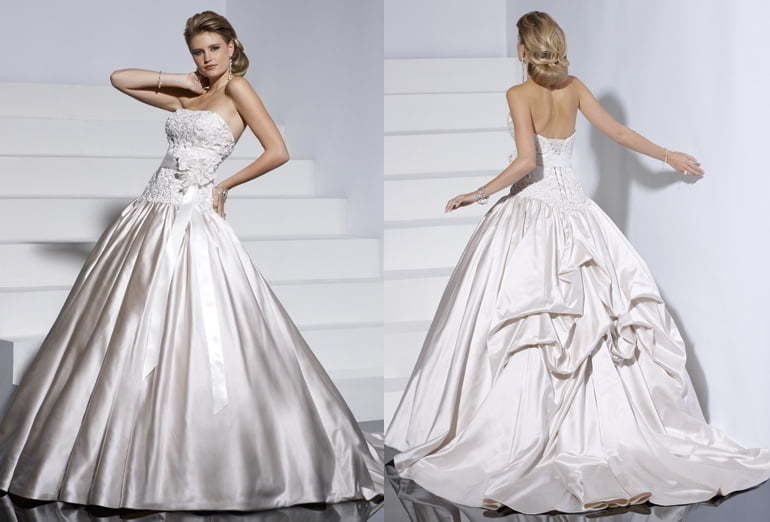 Свадебное платье Cheryl. Силуэт Пышное, А-силуэт. Цвет Белый / Молочный. Вид 2