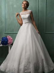 Свадебное платье Davia. Силуэт А-силуэт. Цвет Белый / Молочный. Вид 1