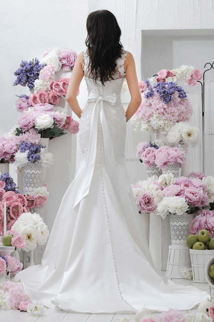 Свадебное платье Marisa. Силуэт Рыбка, А-силуэт. Цвет Белый / Молочный. Вид 2