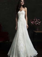 Свадебное платье Amilina. Силуэт А-силуэт. Цвет Белый / Молочный. Вид 1