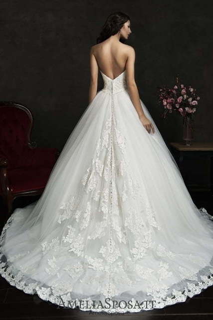 Свадебное платье Filipina. Силуэт А-силуэт. Цвет Белый / Молочный. Вид 2