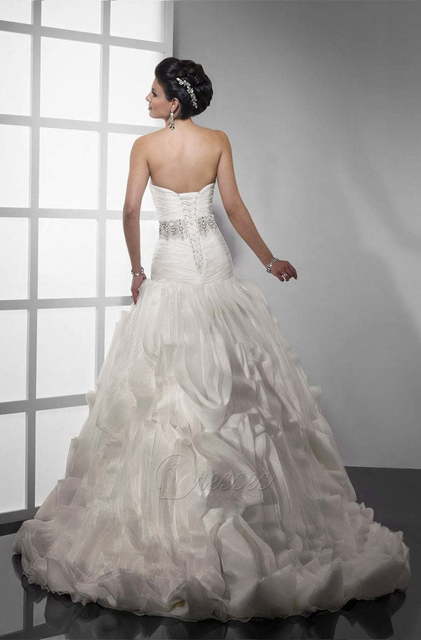 Свадебное платье Fantasia. Силуэт А-силуэт. Цвет Белый / Молочный. Вид 2