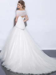 Свадебное платье Miriam. Силуэт А-силуэт. Цвет Белый / Молочный. Вид 2