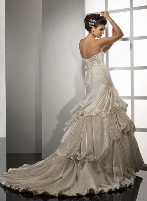 Свадебное платье Raylene Louise. Силуэт А-силуэт. Цвет Айвори / Капучино. Вид 2