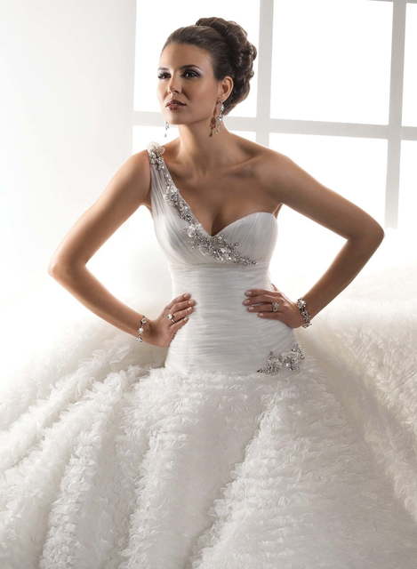 Свадебное платье Starla. Силуэт А-силуэт. Цвет Белый / Молочный. Вид 3