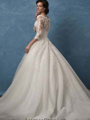 Свадебное платье Enrica. Силуэт Пышное, А-силуэт. Цвет Белый / Молочный. Вид 2