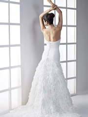 Свадебное платье Mia. Силуэт А-силуэт. Цвет Белый / Молочный. Вид 2