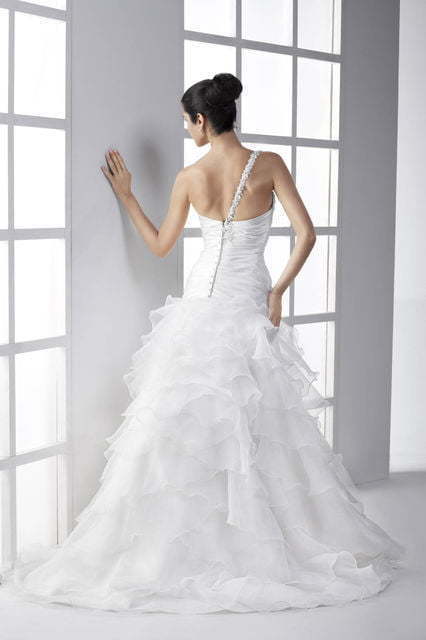 Свадебное платье Allegra. Силуэт А-силуэт. Цвет Белый / Молочный. Вид 2