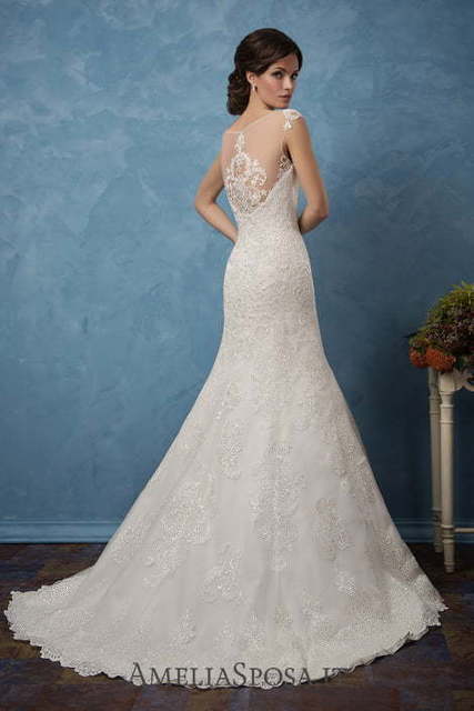 Свадебное платье Cecilia. Силуэт Пышное, А-силуэт. Цвет Белый / Молочный. Вид 2