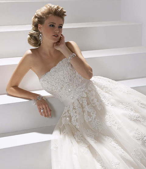 Свадебное платье Dorothy. Силуэт Пышное, А-силуэт. Цвет Белый / Молочный. Вид 3